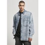 Camicie scontate urban blu scuro XXL taglie comode di cotone di jeans per Uomo Urban Classics 