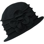 Cappelli invernali urban neri a fiori per Donna 
