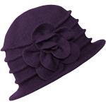Cappelli invernali eleganti viola a fiori per Donna 