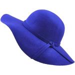 Cappelli invernali eleganti blu reale di lana per Donna 