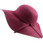 Cappelli invernali eleganti rossi di lana per Donna 
