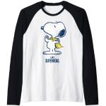 Magliette & T-shirt urban nere S lavabili in lavatrice manica lunga con manica lunga per Uomo Snoopy 