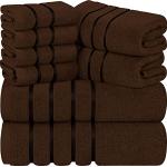 Asciugamani marroni 30x30 di cotone 8 pezzi da bagno 