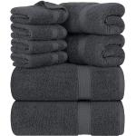 Asciugamani scontati grigi 30x30 di cotone 8 pezzi da bagno 