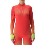 T-shirt scontate arancioni XL in poliestere per l'autunno da running per Donna UYN 