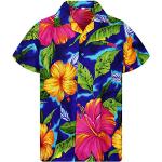 Camicie hawaiane casual blu XL per Uomo 