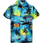 V.H.O. Funky Hawaiian Shirt, Surf, Turchese, S