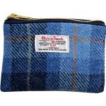 Vagabond Bags Harris Tweed Blue Check Cosmetic Bag