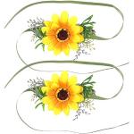Spille gialle artigianali per sposo con fiore 