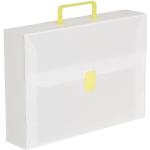 Valigetta portadocumenti Favorit a una chiusura polionda cannettato bianco trasparente 27x38 cm dorso 8 cm - EURO8T