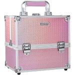 Beauty case rosa con glitter per Donna 
