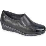 Sneakers slip on larghezza E casual nere numero 40 con allacciatura elasticizzata per Donna Valleverde 