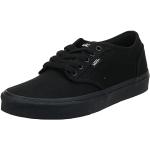 Sneakers stringate larghezza E scontate casual nere numero 39 di gomma per bambini Vans Atwood 