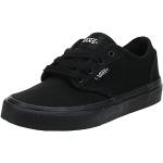 Sneakers stringate larghezza E scontate casual nere numero 34 di gomma per bambini Vans Atwood 