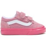 Sneakers larghezza E scontate classiche rosa numero 21 chiusura velcro a strappo per bambini Vans Old Skool 