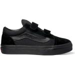 Sneakers larghezza E scontate nere numero 34 di tela chiusura velcro per bambini Vans Old Skool 