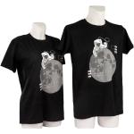 Magliette & T-shirt stampate eleganti nere L per Uomo Omegon 