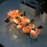 Vasi per fiori, vaso rettangolare in acrilico, centrotavola floreale per tavolo da pranzo, vaso acrilico trasparente per composizioni floreali vaso decorativo per matrimoni