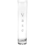 H&h vaso in vetro, h 28 cm, bianco