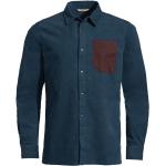 Camicie scontate eleganti blu XL di cotone Bio con taschino per Uomo Vaude Mineo 