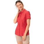 Camicie sportive scontate rosse S a quadri traspiranti per l'estate mezza manica per Donna Vaude Tacun 