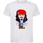 VE T-Shirt Jack Sparrow Maglietta Pirati dei Caraibi Maglia Johnny Depp (S)
