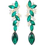 Orecchini chandelier verde smeraldo per Donna Cool steel and beyond 