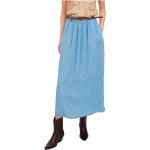 Vero Moda Lina Ankle Belt High Waist Long Skirt Blu S Donna