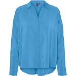 Camicie oversize scontate eleganti blu XL taglie comode manica lunga per Donna VERO MODA 