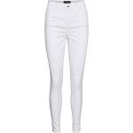 Jeans skinny scontati bianchi XL taglie comode in poliestere per Donna VERO MODA Petite 