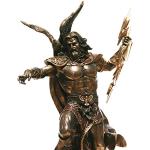 VERONESE Re God Zeus Giove Tuono Statua in Bronzo Finitura Scultura 29,2 cm