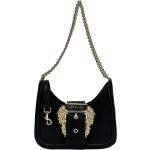 Borse hobo scontate nere in similpelle per Donna Versace Jeans 