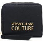 Portafogli scontati neri con cerniera per Donna Versace Jeans 