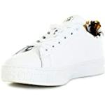 Sneakers basse larghezza B casual bianche numero 37 in similpelle per Donna Versace Jeans 