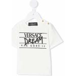 T-shirt scontate bianche di cotone per bambini Versace 
