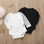Tutine eleganti nere di cotone manica lunga per neonato di joom.com/it 