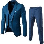 Tailleur elegante blu scuro L taglia comoda in similpelle per cerimonia con pantalone 