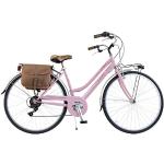 City bike rosa di pelle per Donna 