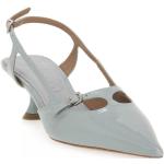 Sandali larghezza E eleganti azzurri numero 39 di pelle tacco a rocchetto con tacco per Donna Vicenza 