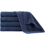 Asciugamani blu navy 50x100 di cotone lavabili in lavatrice da bagno Vidaxl 