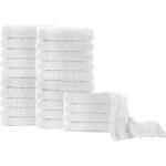 Set asciugamani bianco 30x50 di cotone lavabile in lavatrice Vidaxl 