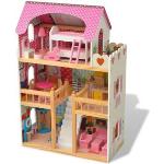 Case di legno per bambole per bambina Vidaxl 