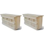 Casette di legno per uccelli Vidaxl 