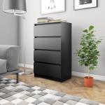 Credenze minimaliste nere di legno con cassetti Vidaxl 