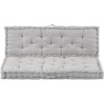Cuscini grigi 120x80 cm di cotone per divani morbidi Vidaxl 