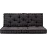 Cuscini neri 120x80 cm di cotone per divani morbidi Vidaxl 