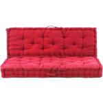 Cuscini rossi 120x80 cm di cotone per divani morbidi Vidaxl 