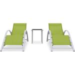 Chaise longue verdi in alluminio da mare Vidaxl 