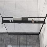 Mensole nere in alluminio per doccia Vidaxl 