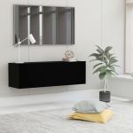 Mobili porta-tv design neri di legno Vidaxl 